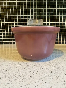 Vintage 1970s Agee Crown Pyrex Tubby Dish Bowl w/ Lid Casserole Purple - Picture 1 of 13