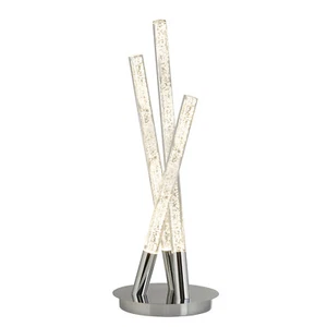 Lampada Scrivania Bolle Acciaio Cromo Policarbonato Trasparente Led 2,67W 3000K - Foto 1 di 3