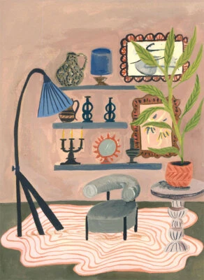 Jemma Jamie - Contemporary Gouache, The Reading Nook - Image 1 of 2