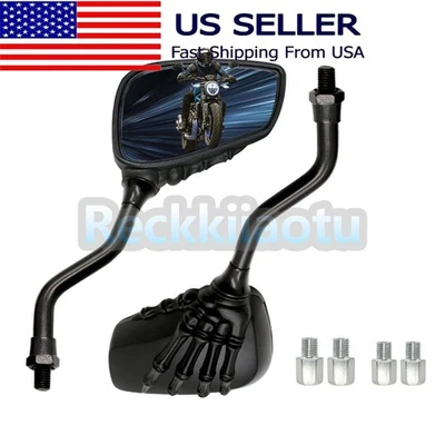 Espejos retrovisores manuales garra calavera PARA HONDA NIGHTHAWK 250 750 INTERCEPTOR 750 800 Foto 1 de 4
