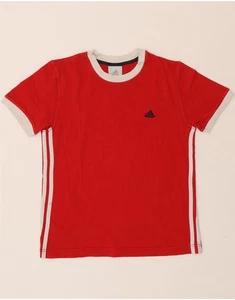 ADIDAS Girls T-Shirt Top 11-12 Years Red Cotton YS15 - Picture 1 of 3