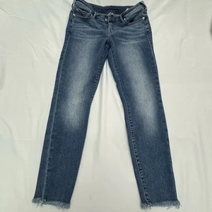 True Religion Women’s Halle Mid Rise Skinny Leg Blue Jeans Size 31 - Picture 1 of 14