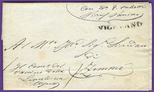 1830 FLS, Vigevano - Zeme (Zemme) Italien, Kurzbrief, S/L VIGEVANO Handstempel - Bild 1 von 2