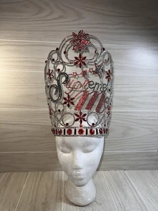 SUPREME ME Flowers Iridescent Rhinestone 3D Tiara Crown Queen Beautiful RARE HTF - Picture 1 of 20
