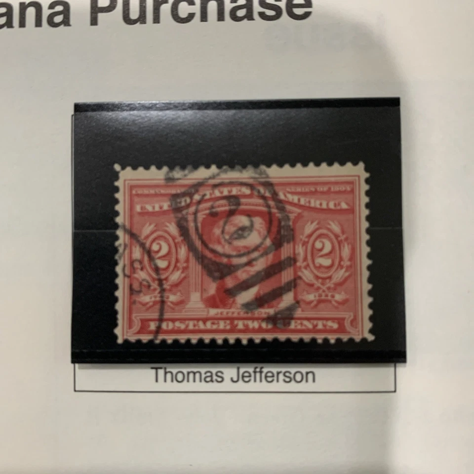US  STAMPS SCOTT # 324 LOUISIANA PURCHASE   HANDSTAMPED - Image 1 of 1