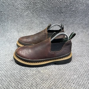 Botas sin cordones Georgia Giant Romeo de cuero marrón talla 7,5 para mujer 6 para hombre’s - Imagen 1 de 10