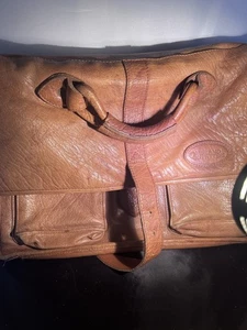 Maletín de cuero marrón Overland Outfitters vintage - Imagen 1 de 6