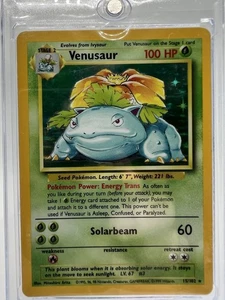 Pokémon TCG Venusaur Base Set 15/102 Holo 1999-2000 Wizards Base Set Holo Rare - Picture 1 of 13