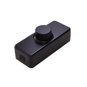 Schnurdimmer Stufenlos Drehdimmer 3–100 W Leuchtmittel LED Dimmschalter Schwarz - Bild 1 von 12