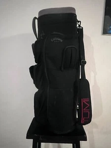 RARE Tumi Ballistic Nylon Golf Bag Callaway Black Deluxe 286D3 34" NO Rain Cover - Picture 1 of 16