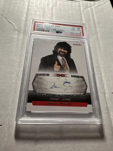 2008 Tristar TNA Wrestling Cross The Line Mick Foley Signed AUTO PSA 8 WWE HOF - Picture 1 of 2