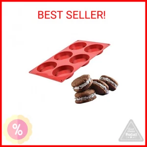 CAKETIME Silicone Egg Molds - Muffin Top Pan Whoopie Pie Pan 3" Round Silicone B - Picture 1 of 2
