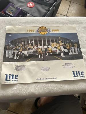 Lakers  1987-1988 Poster, Sponsored by Lite Beer, Magic, Kareem... - Image 1 of 4
