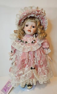 Collector's Porcelain Dolls Memories ~ Emily ~ With Stand ~ 16" - Picture 1 of 9