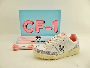 Chiara Ferragni Sneaker Weiß Silber Pink Damen Sport Schuhe CF3303 Gr.39 Leder - Bild 1 von 19