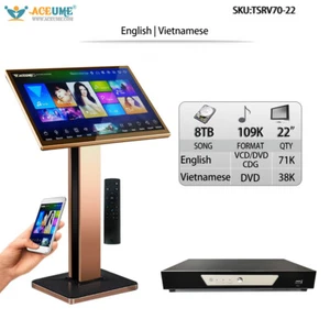 12TB HDD 141K English,Vietnamese Songs,Touch Screen Karaoke Player,22'' Home KTV - Picture 1 of 14