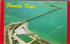Vintage Florida Chrome Keys Greetings From Souvenir Foldout Folder - Imagen 1 de 10