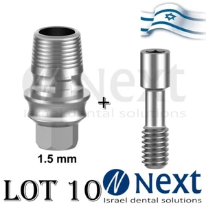 Lotx10 Internal hex T Base CAD CAM Mis Sirona fit concave 1.5 mm - Picture 1 of 3