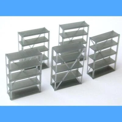 СЕРЫЕ СТЕЛЛАЖИ БЛОКИ 1/87 HO масштаб количество 6 резиновая печать. - Изображение 1 из 4