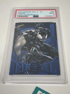 MARVEL METAL UNIVERSE SPIDER-MAN VENOM LIGHT FX NEON BLUE CARD #93 PSA 9 - Picture 1 of 8