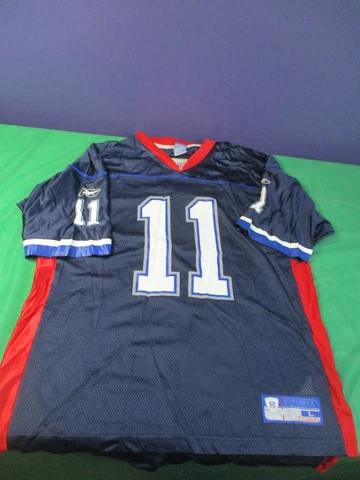 Buffalo Bills , Drew Bledsoe #11 Reebok Jersey LG Blue VTG 2000s NFL Bills Cover