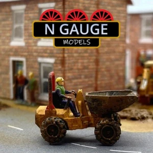 PAINTED- N Scale Gauge 1:148 Dumper With Figure! (Construction Dump Truck 1:160) - Picture 1 of 2
