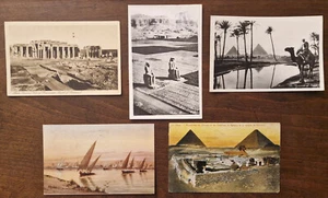 Egitto, varie località - lotto di 5 cartoline postali illustrate viaggiate - Imagen 1 de 2