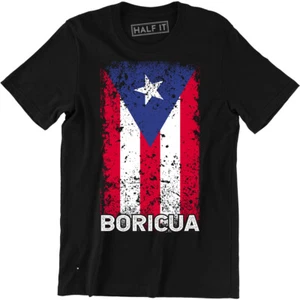 Puerto Rico Resiste Boricua Flag T-Shirt Patriot Pride Tee Travel Tourist Gear - Picture 1 of 4