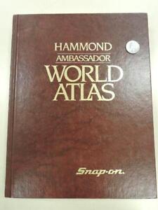 Vintage Reader's Digest Atlas der Welt Hammond Druckknopf Hardcover Buchkarten