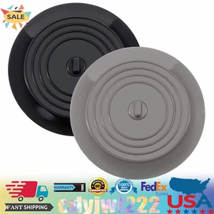 2PCS Silicone Rubber Drain Stopper Kitchen Sink Laundry Bathtub Floor Water Plug - Picture 1 of 6