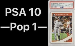 PSA 10 Pop 1 2018 Yadier Molina Nelson Cruz Donruss Picture Perfect Joe West ASG - Picture 1 of 4