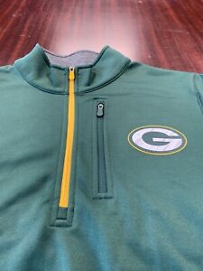 Green Bay Packers 1/4 Zip Jacket Men's Small Majestic NFL Cool Base Adult Love