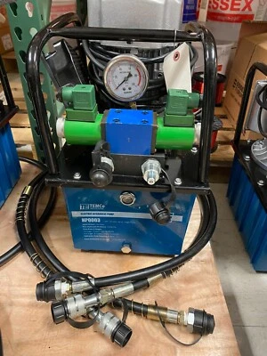 Electric Hydraulic Pump Power Pack 2 Stage Double Acting 110v 10k PSI 488in3 Cap - Image 1 of 4