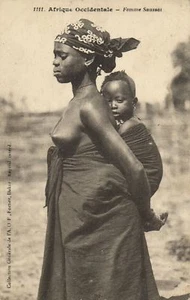 PC CPA ETNIA DESNUDA MUJER TIPO SAUSSAI, ÁFRICA OCCIDENTAL Postal Vintage (b5364) - Imagen 1 de 2
