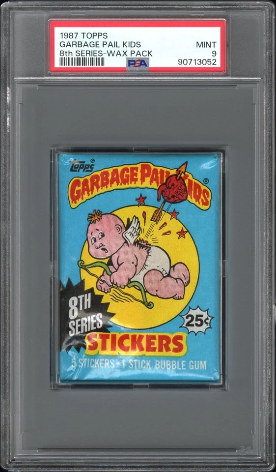 1987 Topps OS8 Garbage Pail Kids 8th Series 8 Card Wax Pack PSA 9 MINT