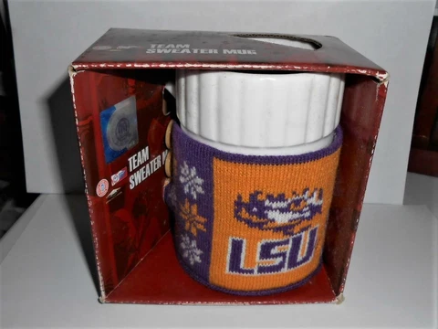 Too Cool! New Licensed LSU Tigers Team Sweater Mug Coffee Cup B35 Cover