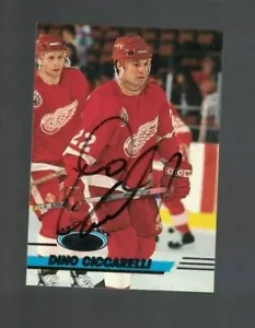 Dino Ciccarelli Detroit Red Wings 93-94 TSC Signed Hockey Card W/Our COA - Picture 1 of 1