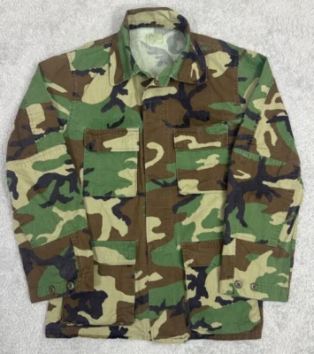 Army Jacket Mens Medium X Long Camo Woodland Terry Military Issue Combat Vintage - Image 1 of 4
