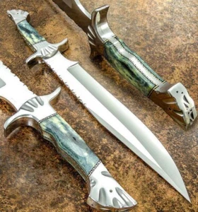 16" SUPERB CUSTOM MADE FORGED TOOL STEEL BLADE,TACTICAL HUNTING SURVIVAL BOWIE - Picture 1 of 6