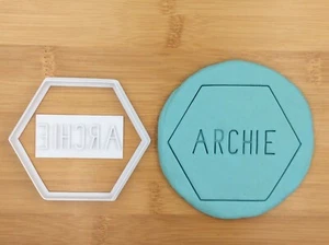 Custom Personalized Name Birthday Baby Shower Cookie Fondant Embosser Stamp - Picture 1 of 2