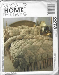 McCalls Home Decor Muster 2273 Donna Babylon Puffdecke Kissenbezüge UNGESCHNITTEN - Bild 1 von 2