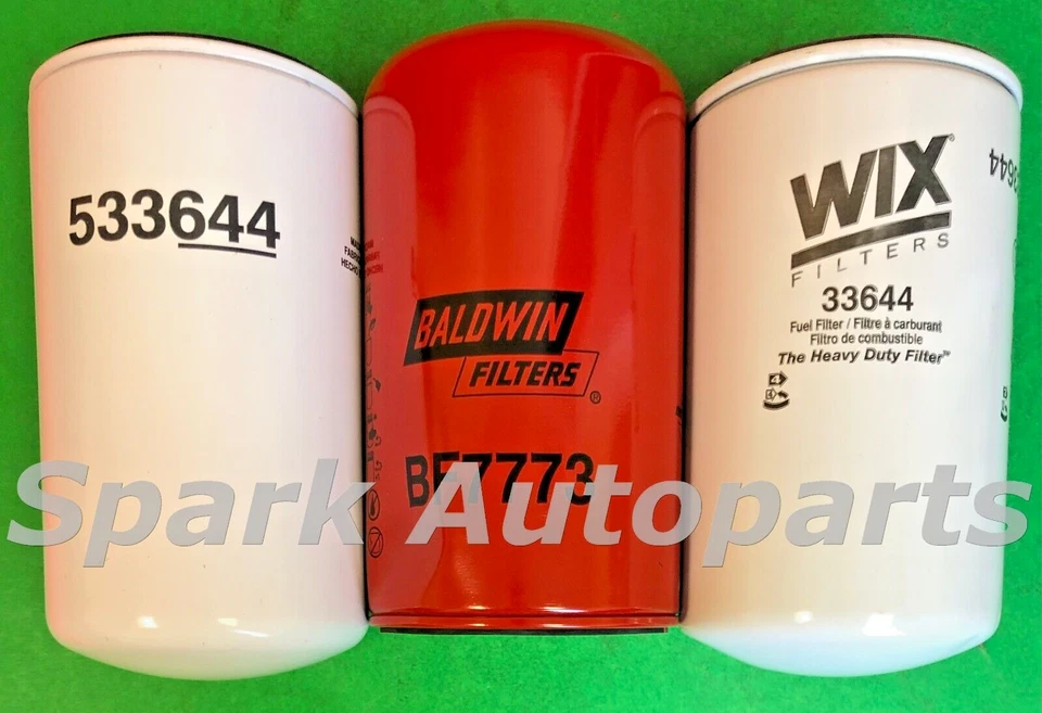 New Lot of 3 Fuel Filter WIX 33644 533644 BALDWIN BF7773 For MACK CV, CHN, CT Foto 1 de 3
