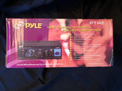 New !Pyle Pta2 80w Professional Mini Table Top Amplifier Amp 80 Watt - Image 1 of 4