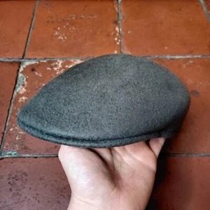 Vintage Wool Flat Cap Foldafelt Wool Cap Small Dark Green Made In England - Picture 1 of 8