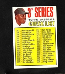 4240* 1967 Topps # 191 Unmarked Willie Mays Checklist Ex-Mt - Picture 1 of 2