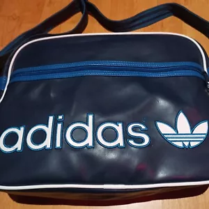 Adidas Originals Unisex Messenger Bag Navy Blue Logo Airliner Shoulder Retro - Picture 1 of 12