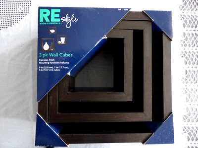 Shelving cubes 3pk. Expresso finish 9" 7" 5" Room Essentials - Image 1 of 4