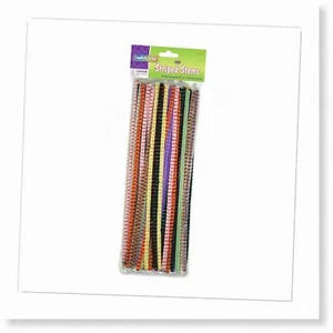 Assorted Jumbo Neon Pipe Cleaners - Pack of 100, Ideal for Crafts and STEM Activ - Picture 1 of 3