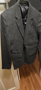BONOBOS NWOT Blazer Mens 40R Slim Fit Herringbone black grey - Picture 1 of 9