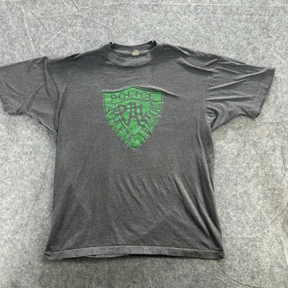Camiseta De Colección Policía Liga Atlética Para Hombres Grande Gris Nueva York Ahorra Agua Camiseta Años 90 Foto 1 de 4
